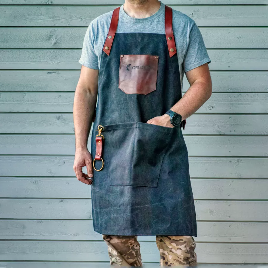 картинка Фартук для готовки с кожаными вставками