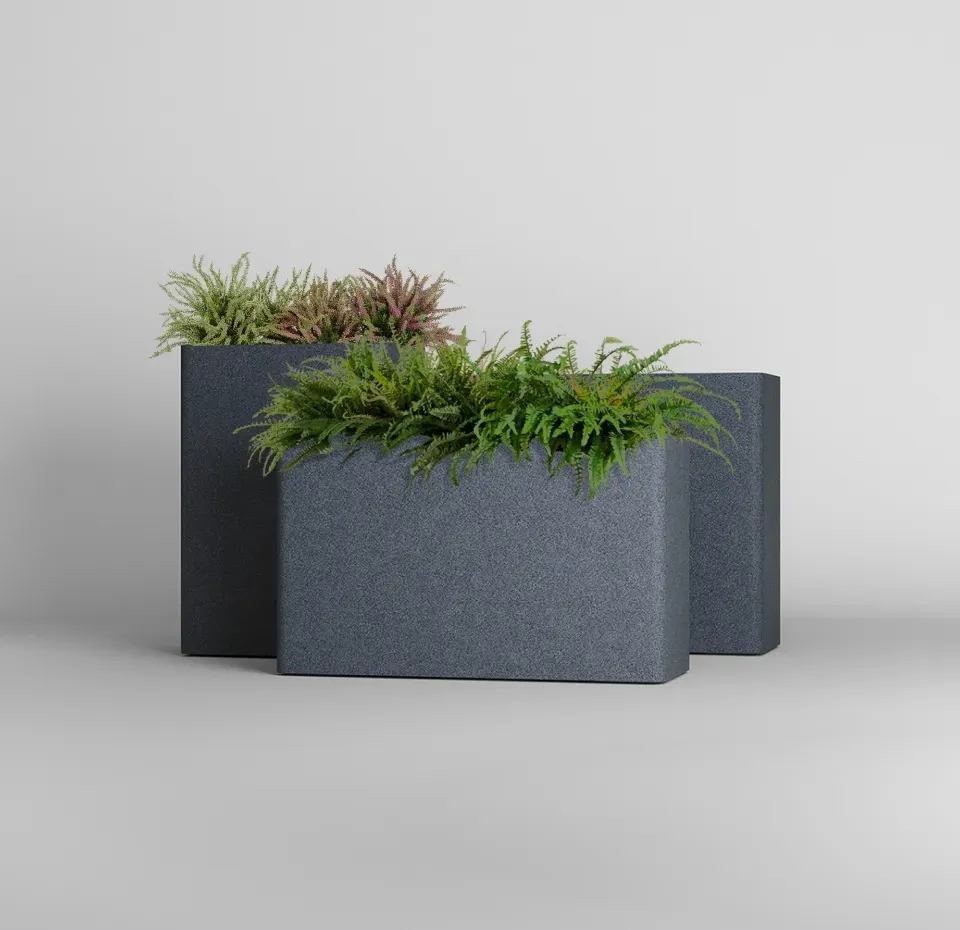 Кашпо CONCRETIKA ФЛОРА БАЗАЛЬТ 55x35x77