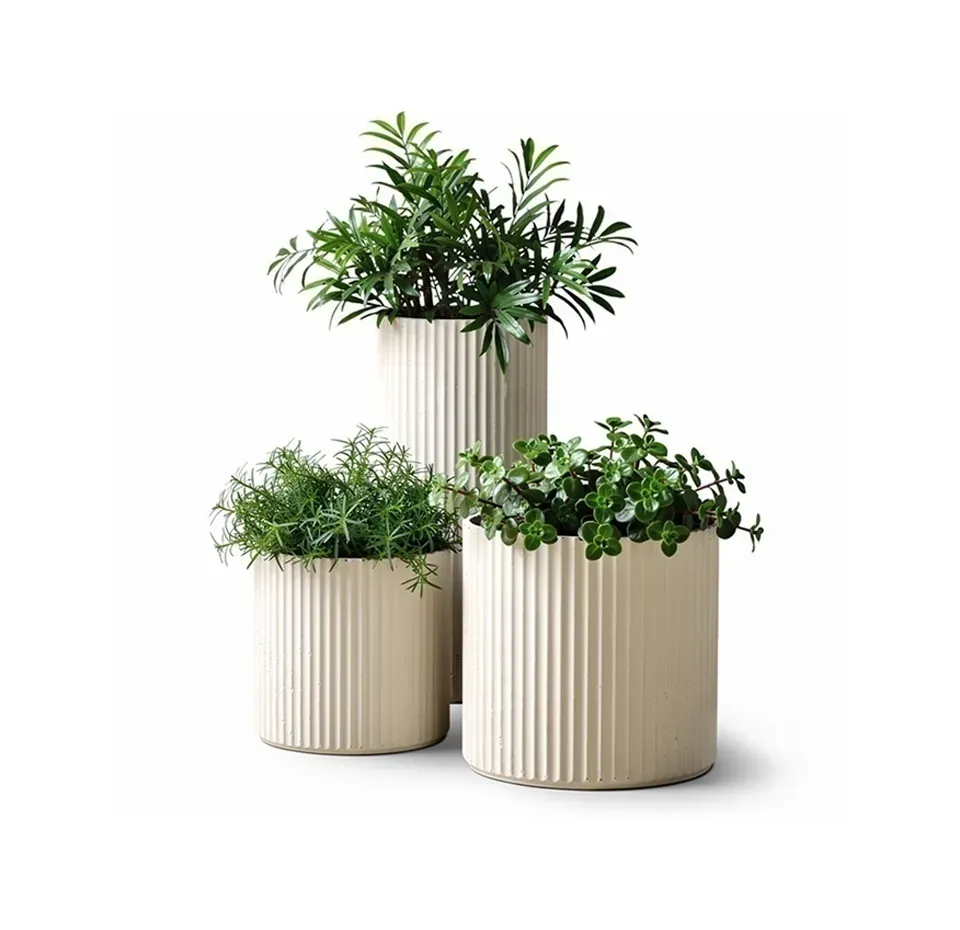 Кашпо CONCRETIKA РИФЛОУ ДЮНА Р 30x30