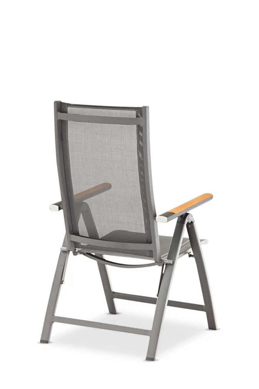 картинка Кресло обеденное серый, алюминий/текстилен Анди