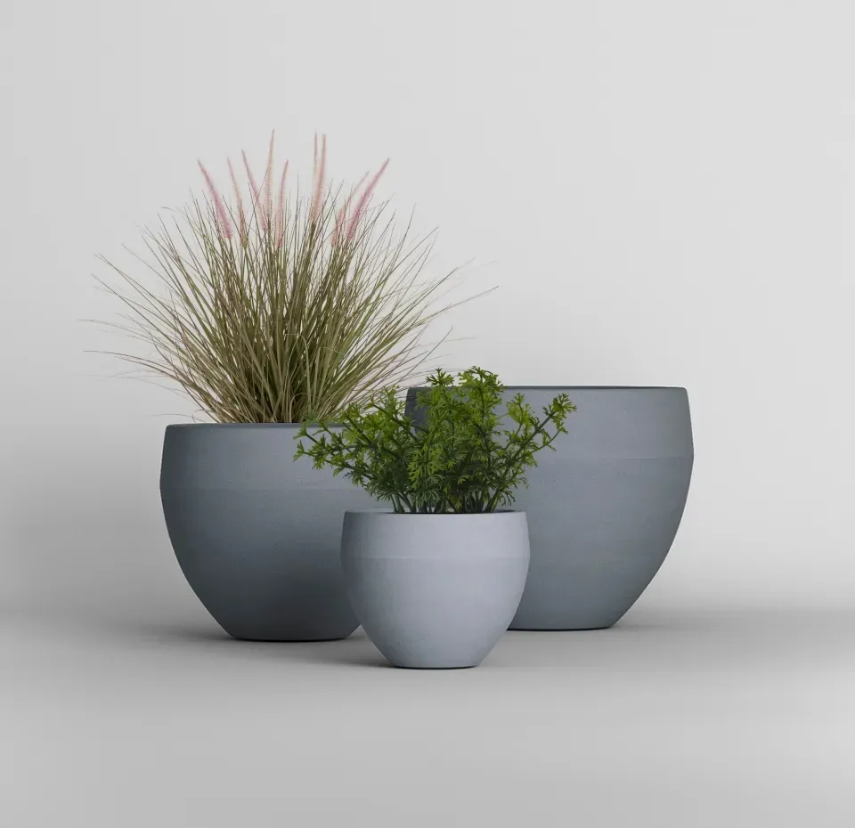 Кашпо CONCRETIKA ГИРА АРКТИК ГРЕЙ 40x34