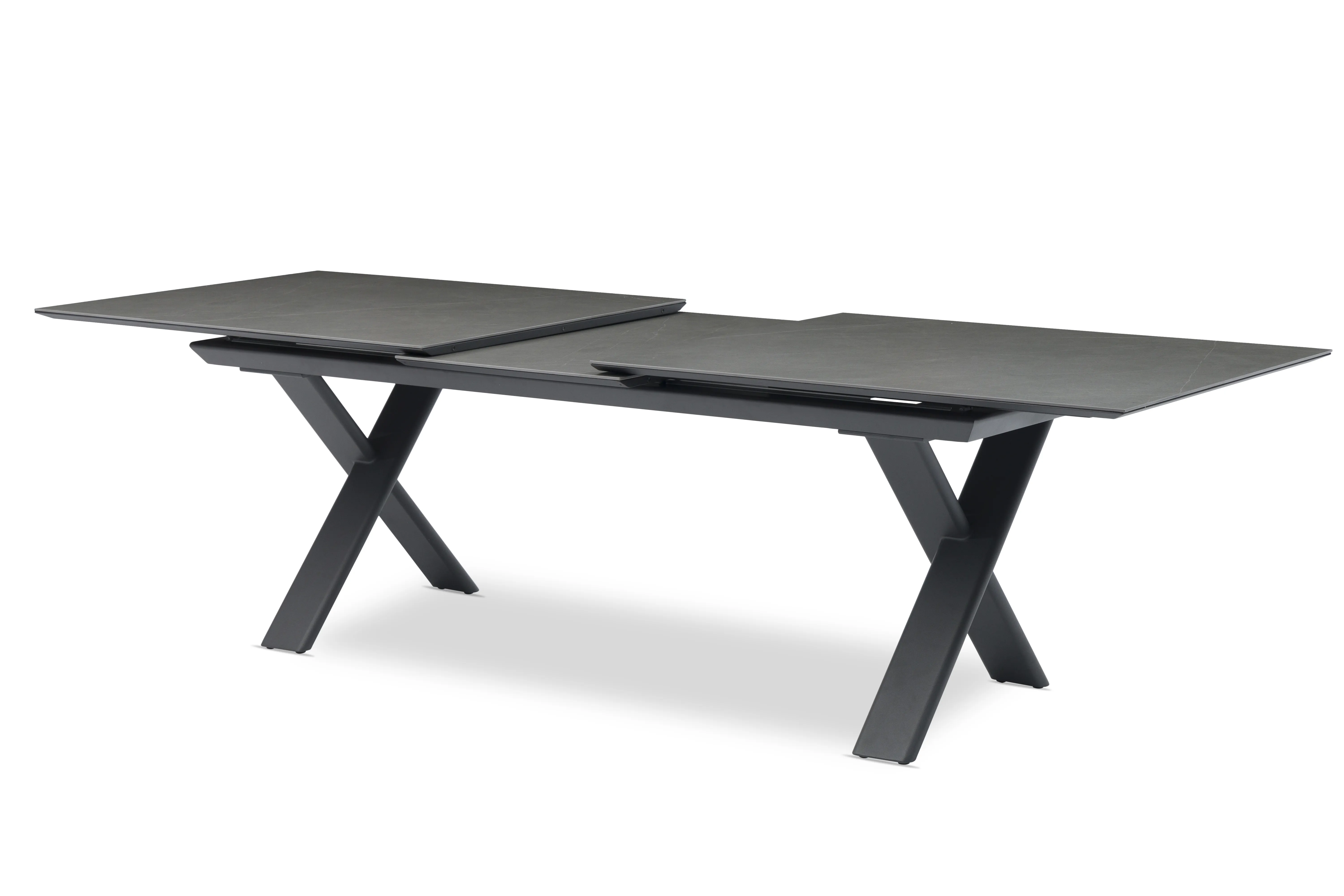 картинка Комплект обеденной мебели антрацит/серый, алюминий/спеченный камень/тик Тимро №1