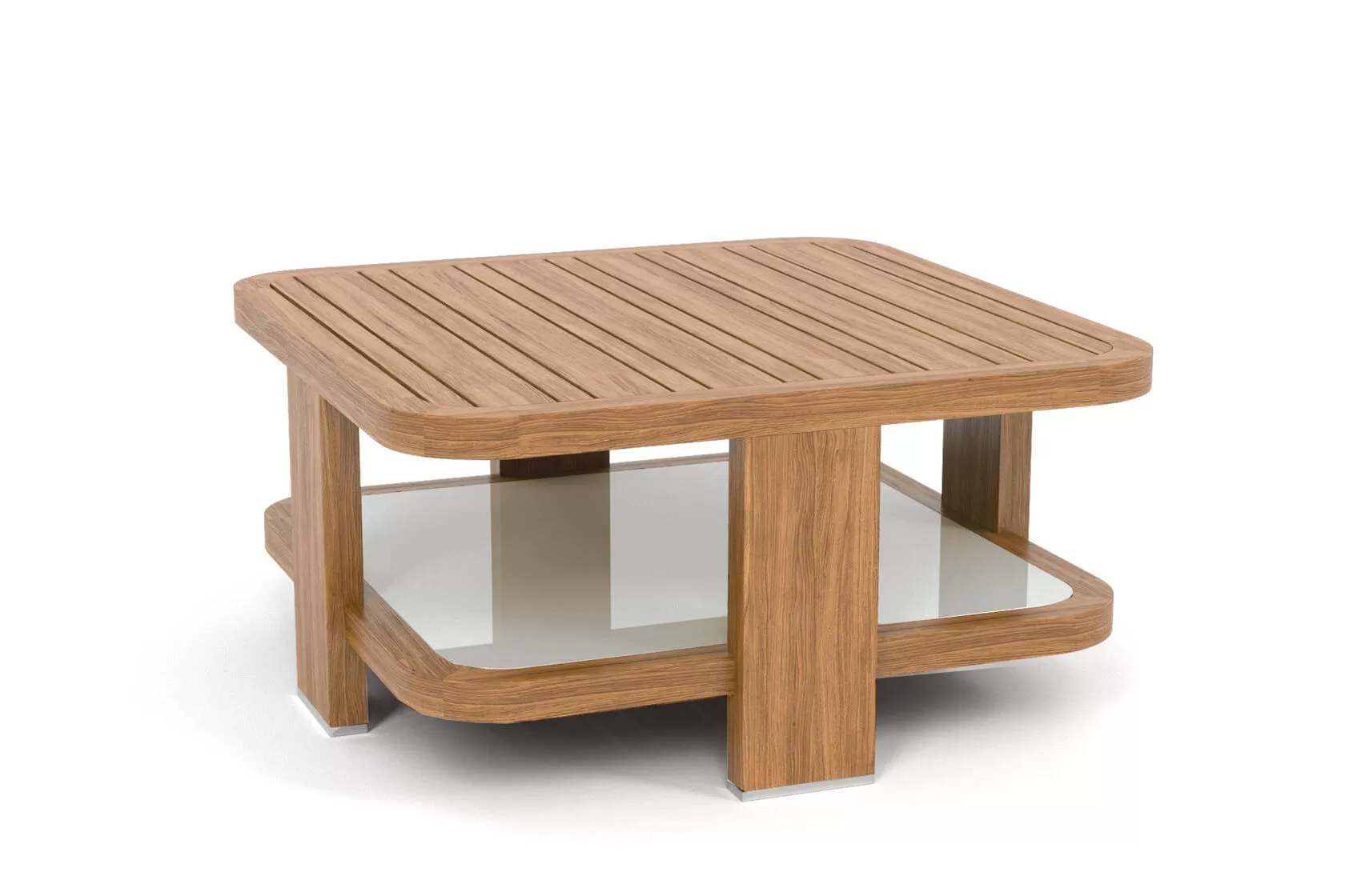 картинка Стол журнальный ЛАГУН (массив+стекло)