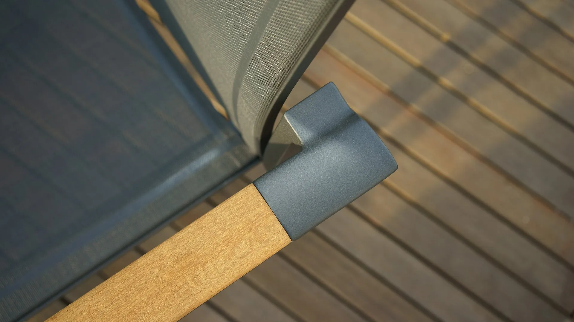 картинка Комплект обеденной мебели антрацит/серый, алюминий/спеченный камень/тик Тимро №1