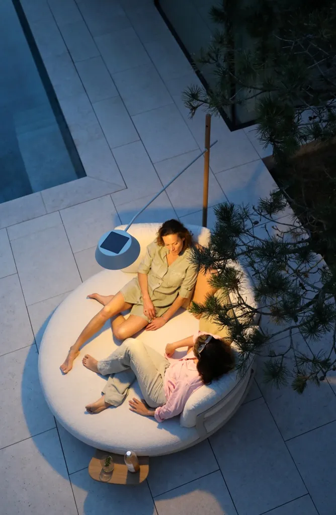 картинка Торшер антрацит/натуральный, алюминий/тик Сольна №2