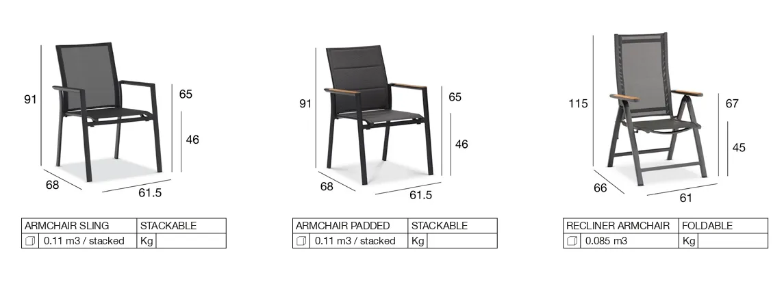 картинка Комплект обеденной мебели антрацит/серый, алюминий/спеченный камень/тик Тимро №1