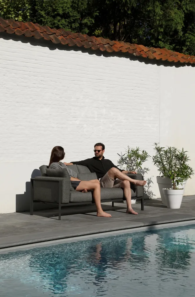 картинка Диван антрацит/серый, алюминий Стокгольм №2