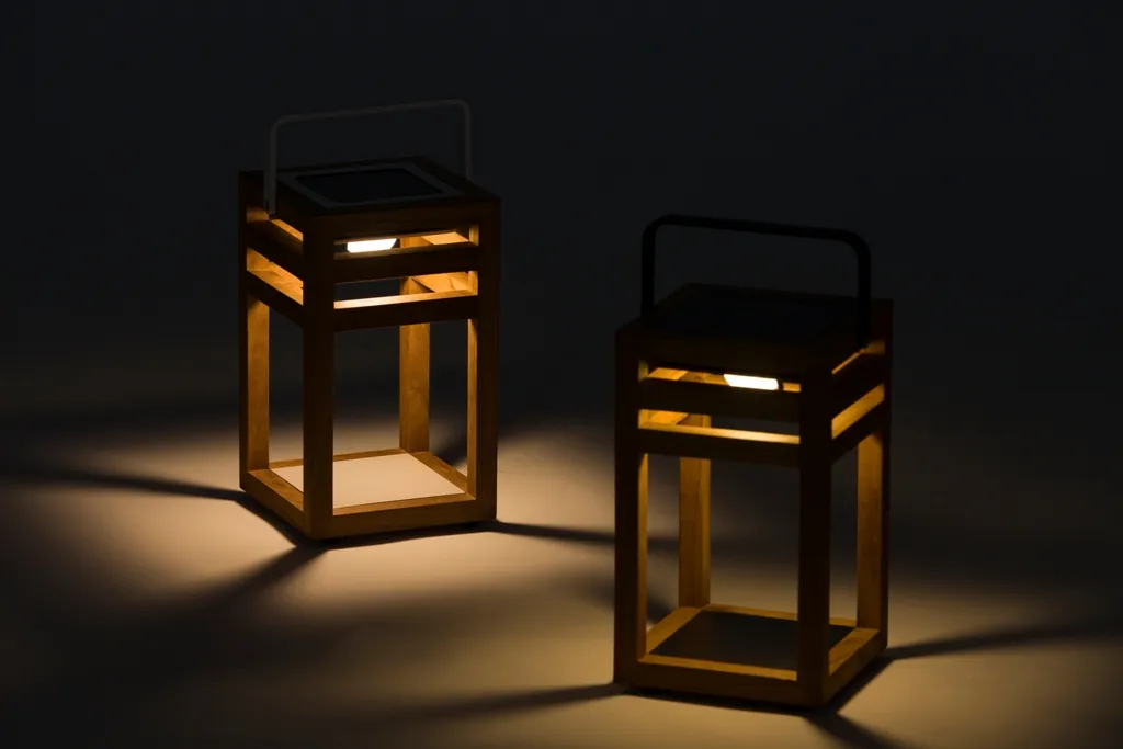 картинка Лампа антрацит/натуральный, тик Сола №2