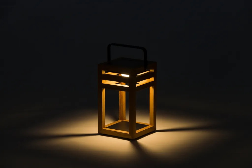 картинка Лампа антрацит/натуральный, тик Сола №2