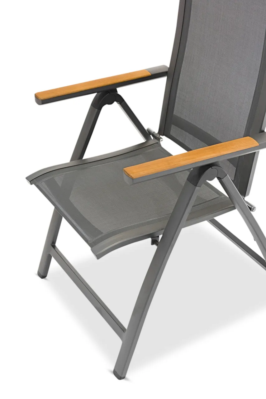 картинка Кресло обеденное серый, алюминий/текстилен Анди