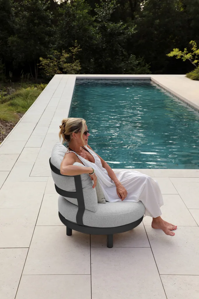 картинка Комплект лаунж мебели антрацит/серый, алюминий Готланд