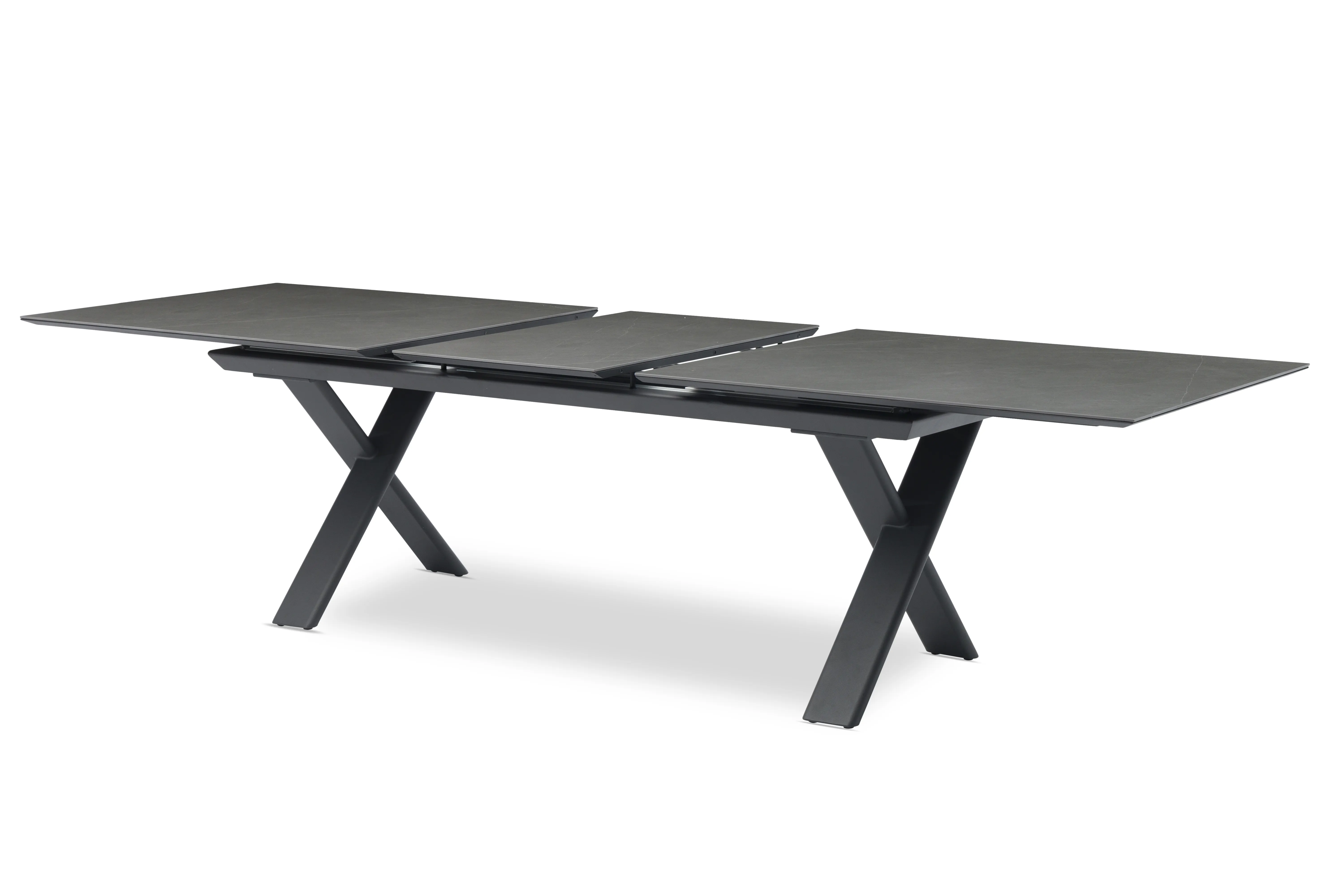 картинка Комплект обеденной мебели антрацит/серый, алюминий/спеченный камень/тик Тимро №1