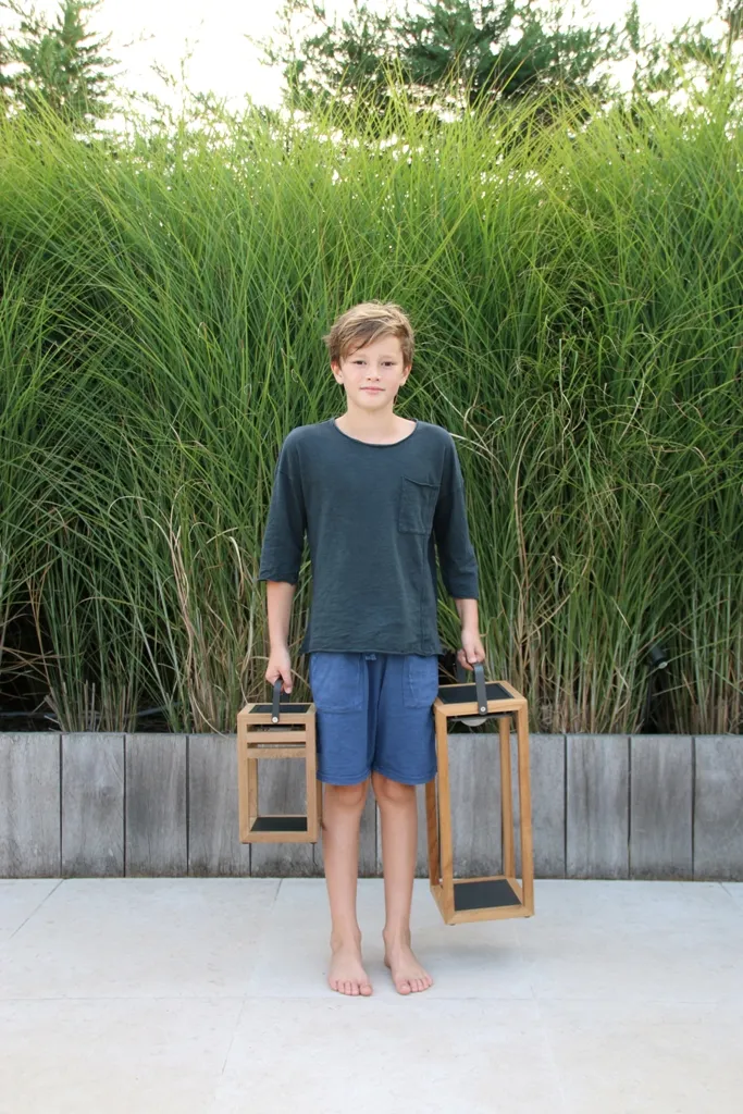 картинка Лампа антрацит/натуральный, тик Сола №1