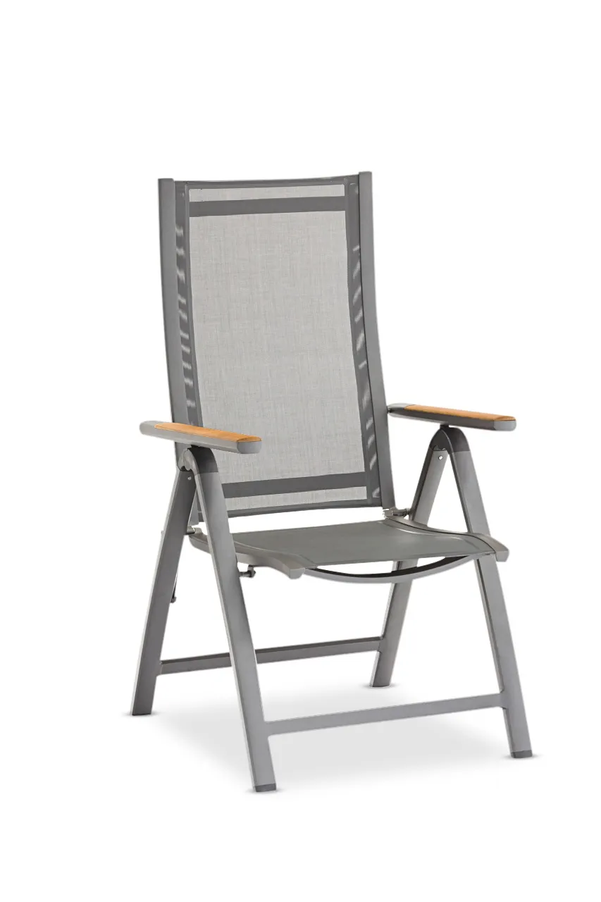 картинка Кресло обеденное серый, алюминий/текстилен Анди