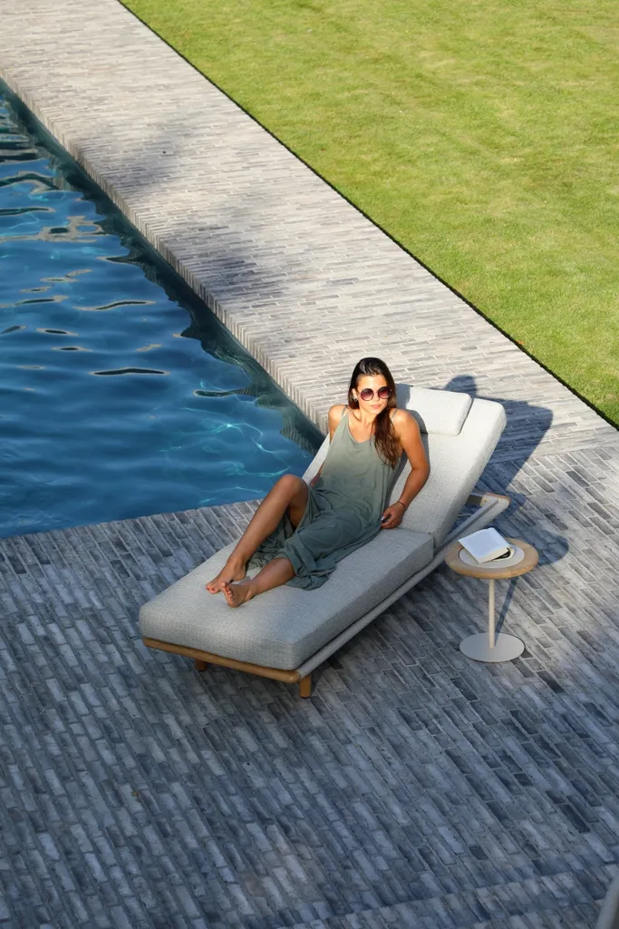 картинка Комплект лежаков серый, тик/алюминий/веревка Авеста