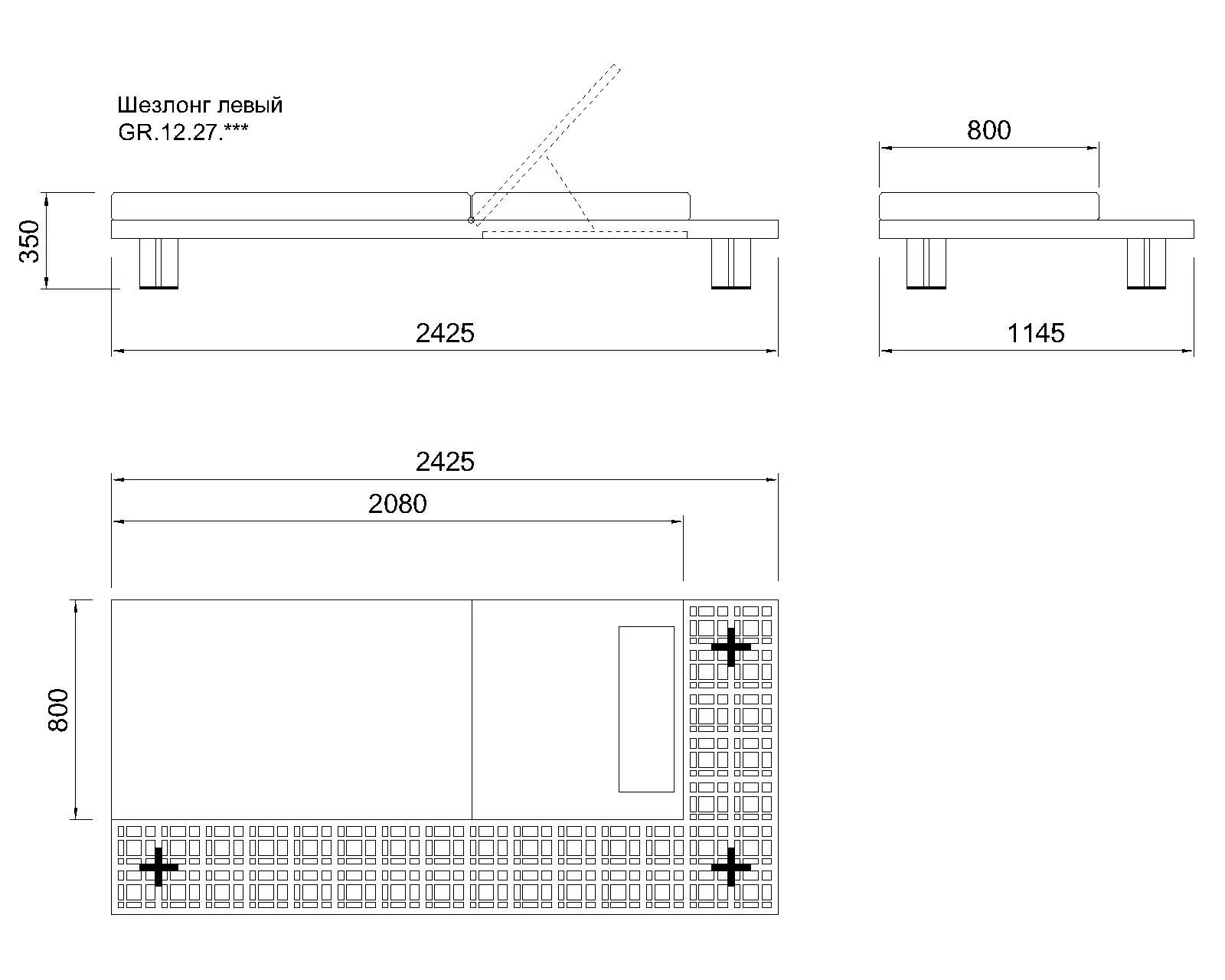 картинка Шезлонг ГРИД (A, левый)