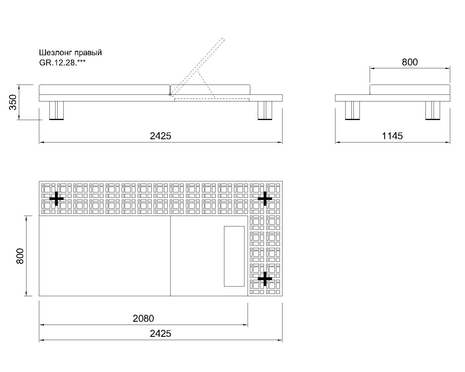 картинка Шезлонг ГРИД (B, правый)