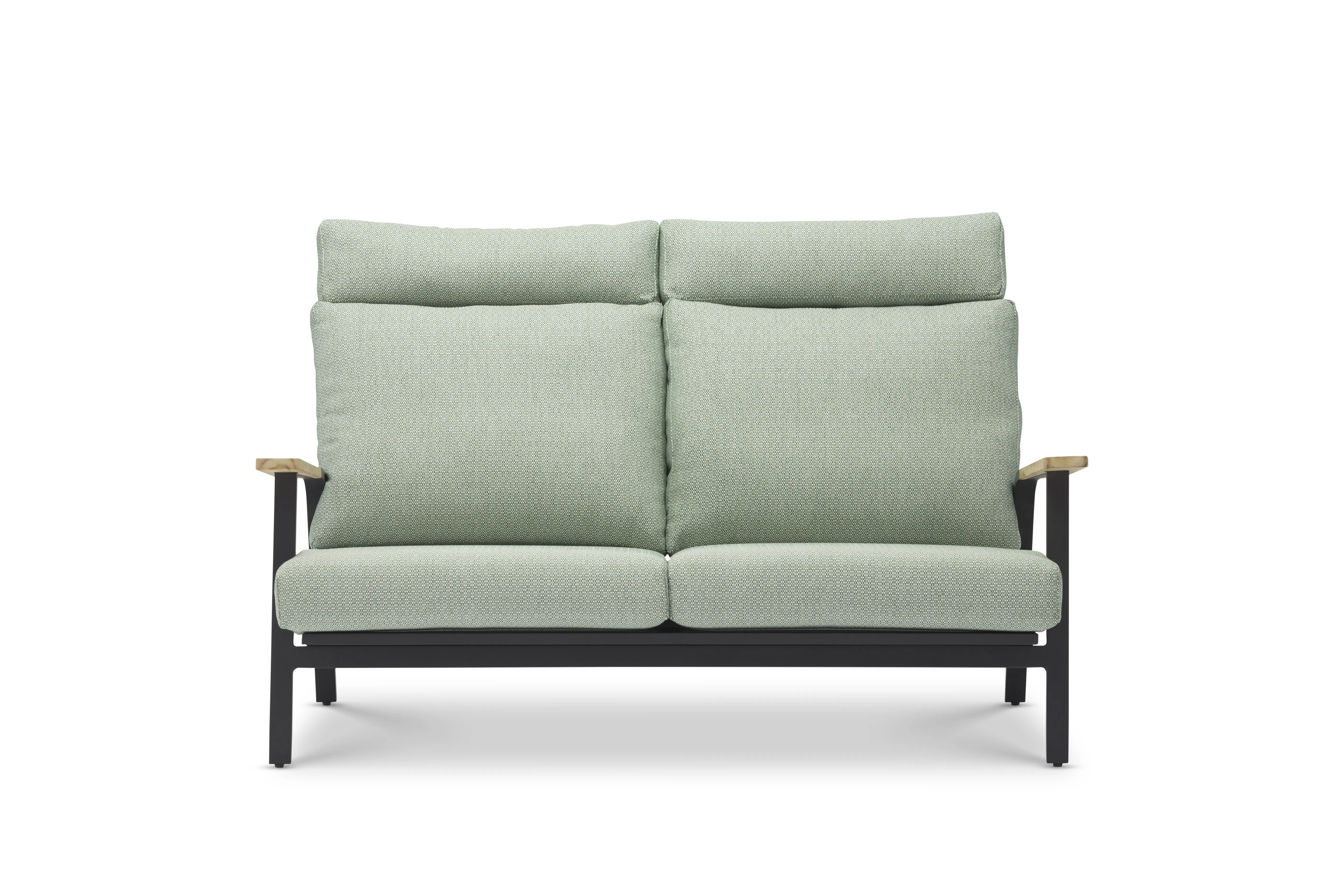 картинка Диван антрацит/зелёный, алюминий Мальмо №1