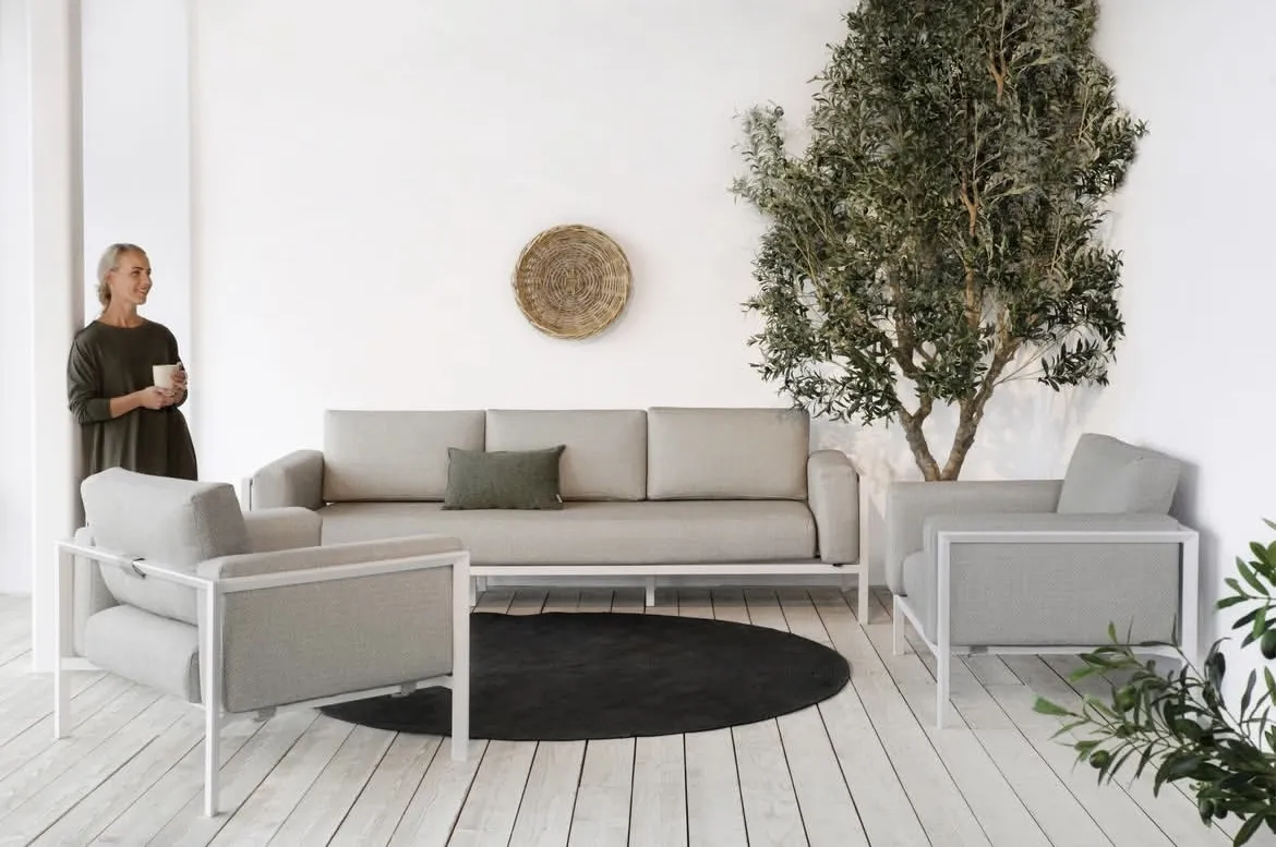 картинка Диван бежевый/коричневый Стокгольм