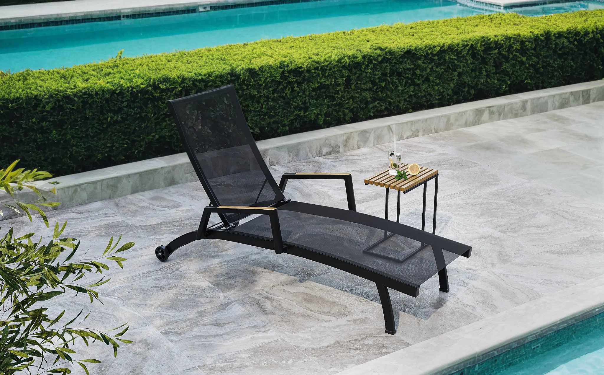 картинка Лежак антрацит, алюминий Анди