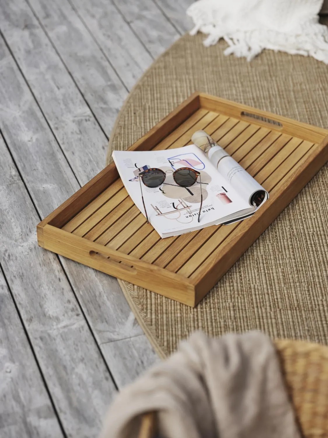 картинка Стол-поднос натуральный, тик Турин