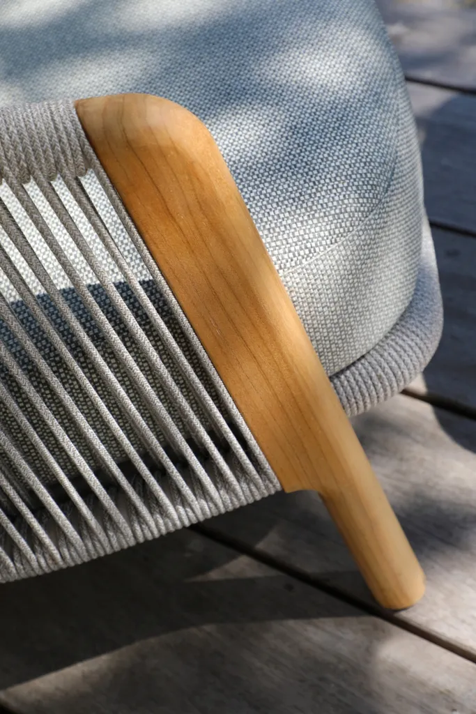 картинка Комплект лаунж мебели серый, тик/алюминий/веревка Авеста №2