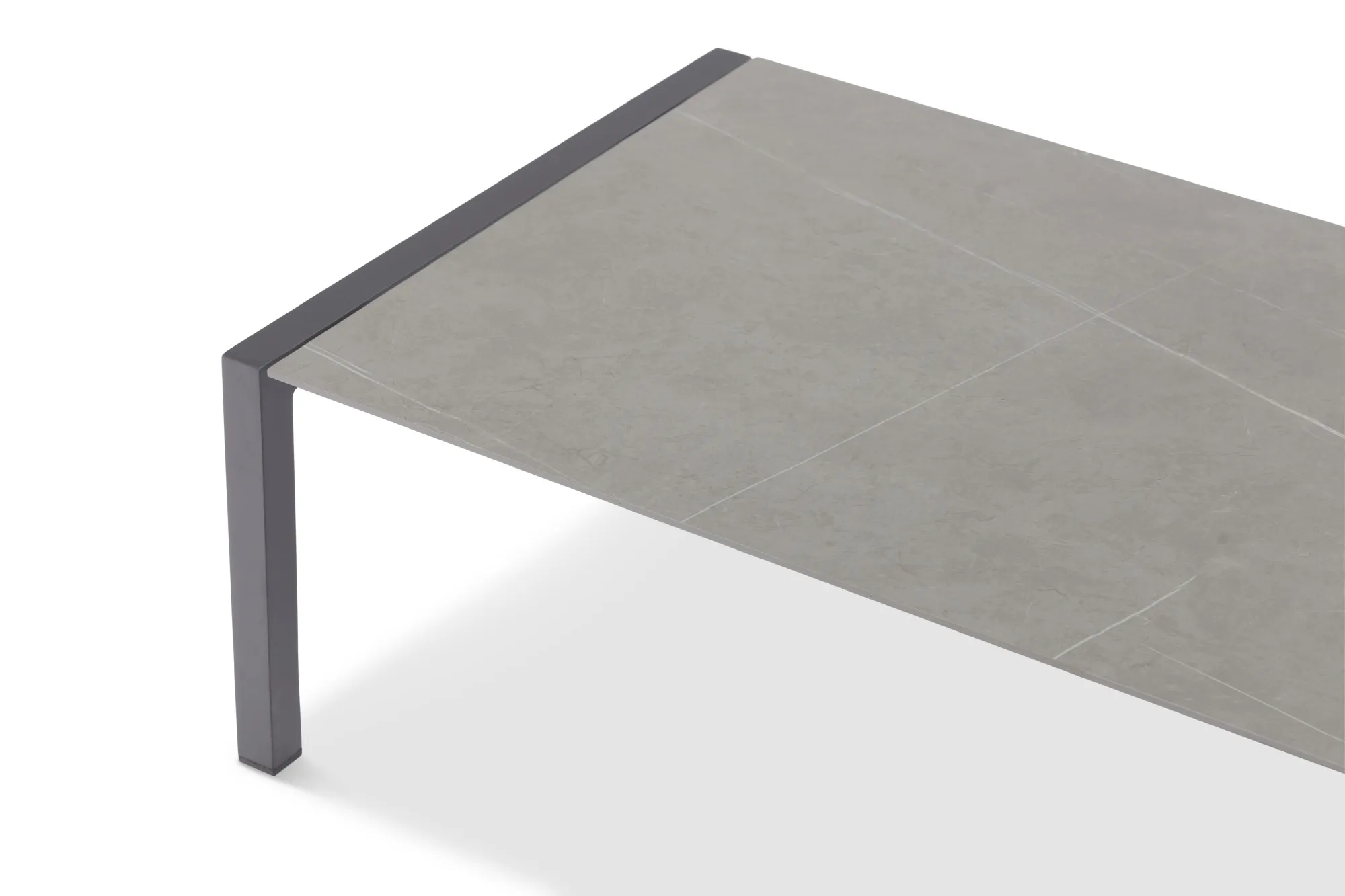 картинка Стол кофейный антрацит, алюминий/закаленное стекло Стокгольм