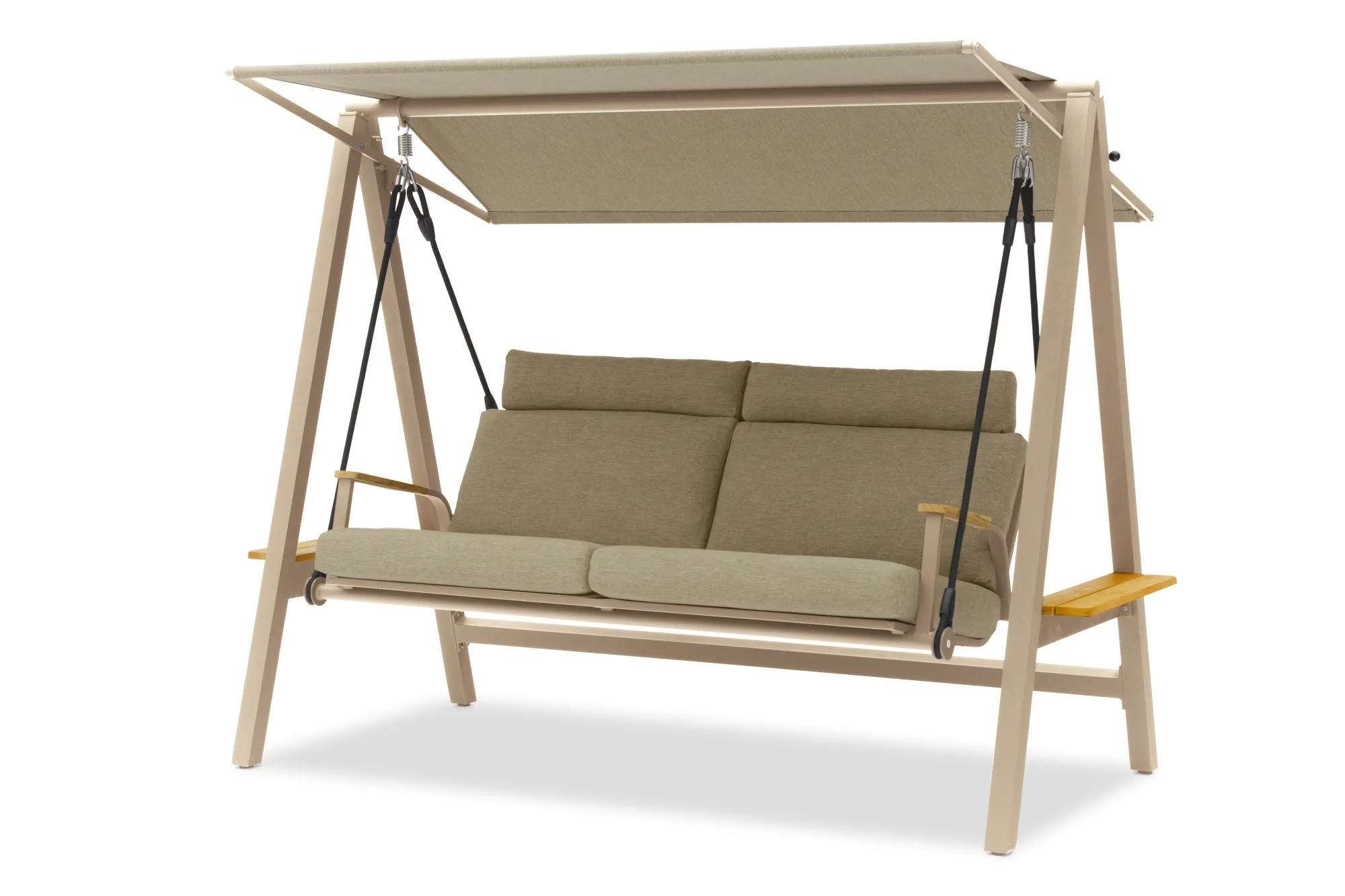 картинка Качели бежевый/бежевый, алюминий/тик Мальмо