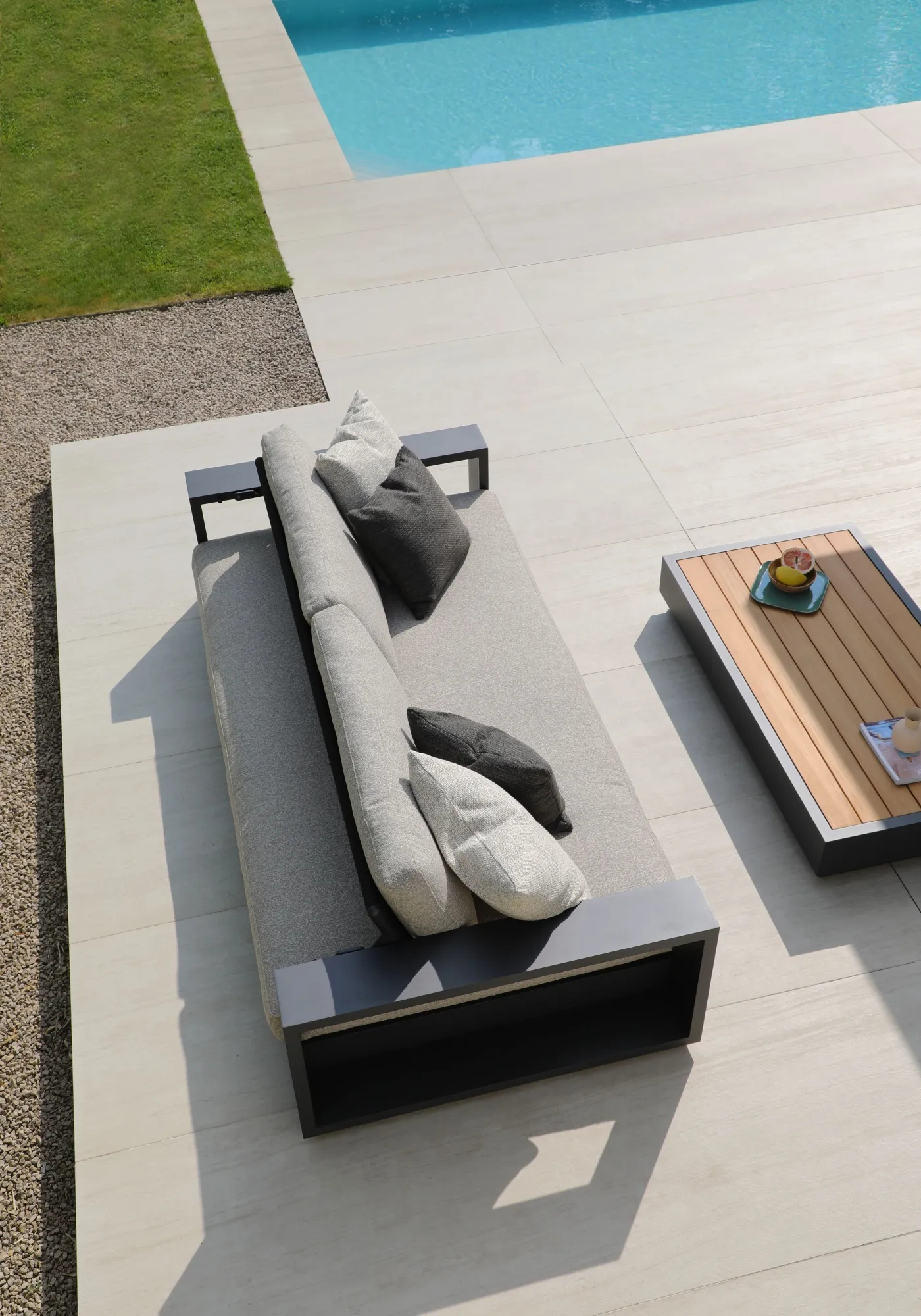 картинка Комплект лаунж мебели антрацит/серый, алюминий/олефин Истад №2