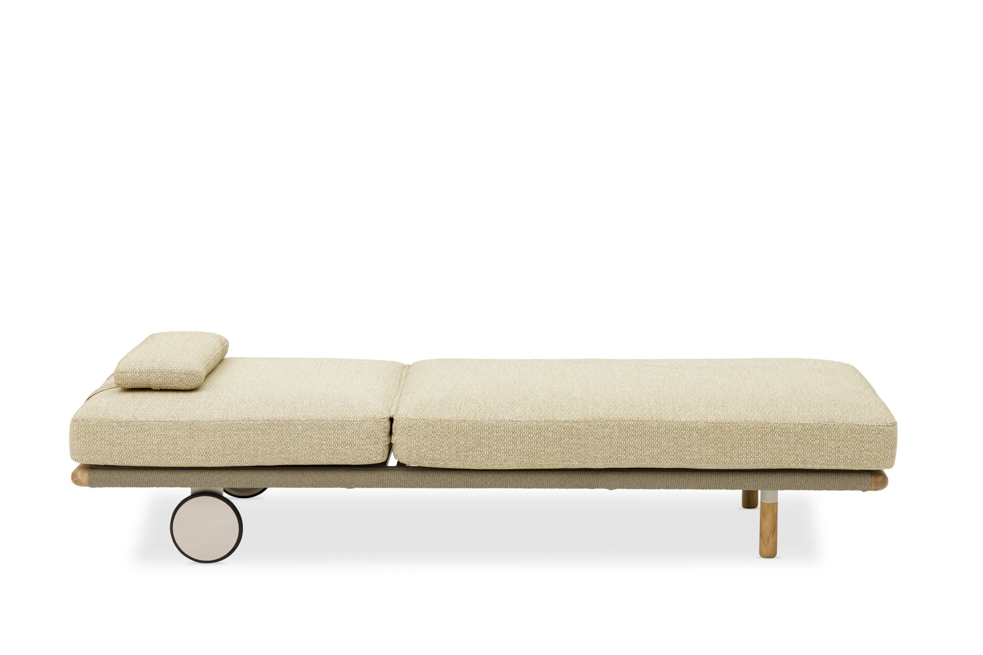 картинка Комплект лежаков бежевый/светло-коричневый, тик/алюминий/веревка Авеста