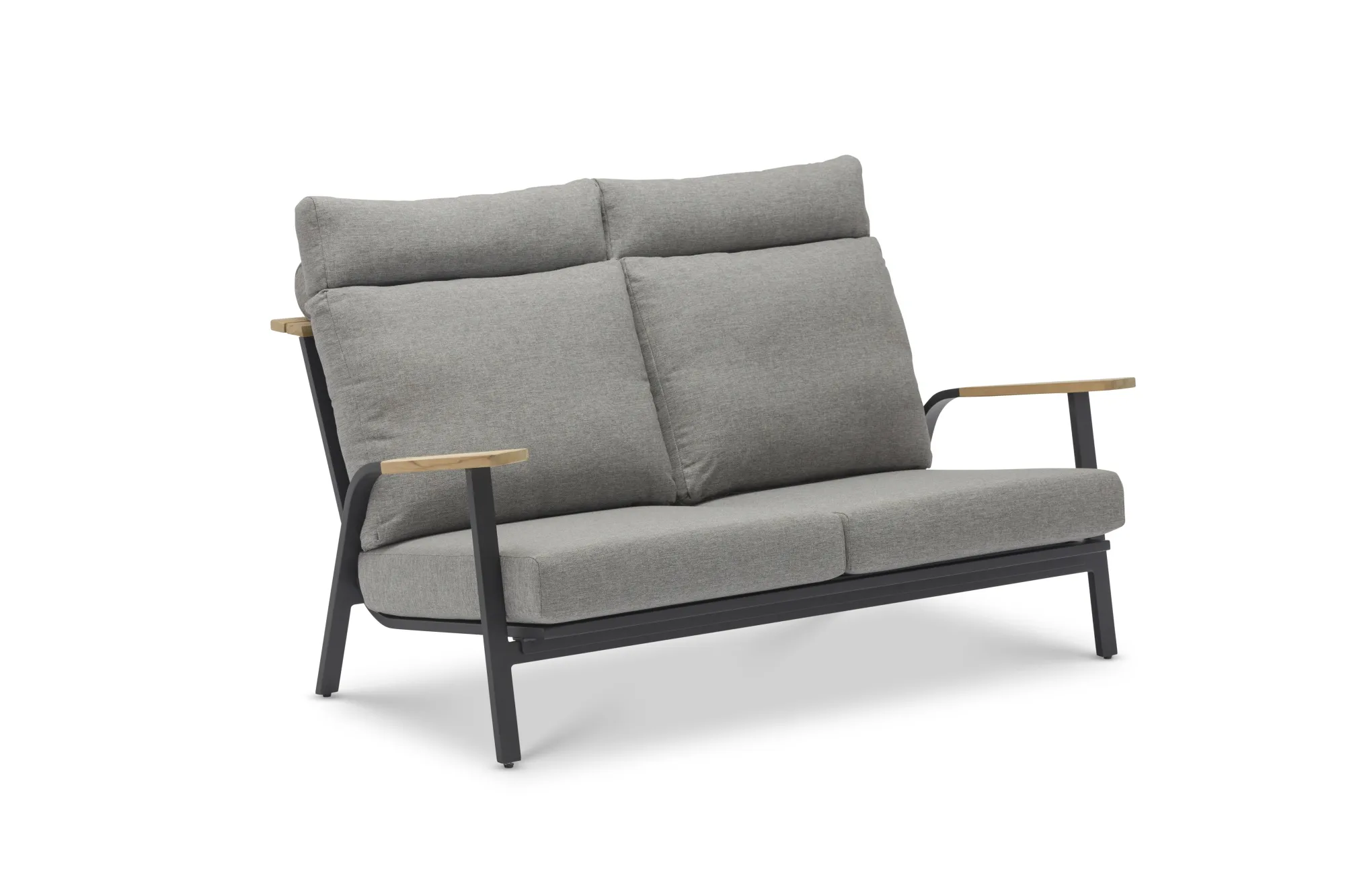 картинка Диван антрацит/серый, алюминий Мальмо №1