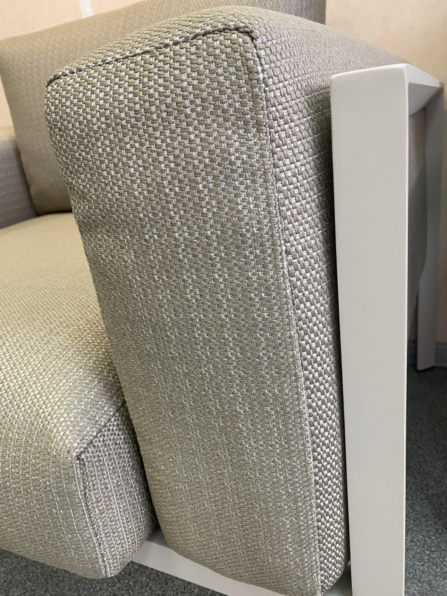 картинка Диван бежевый/коричневый, алюминий Стокгольм №3