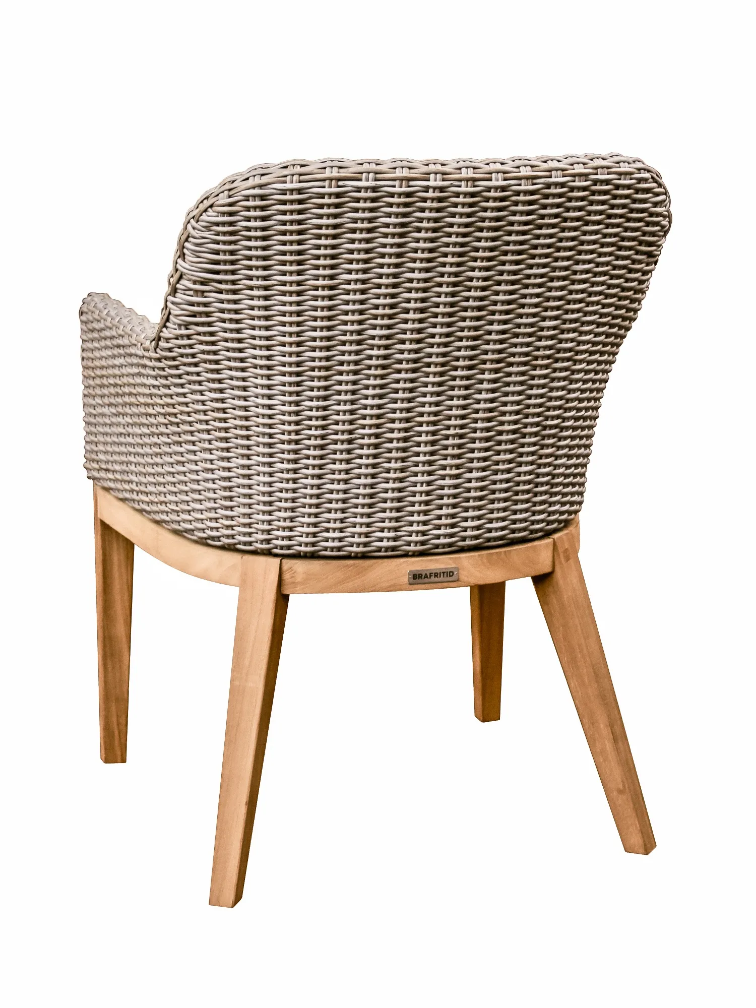 картинка Стул бежевый, искусственный ротанг/тик Онтарио