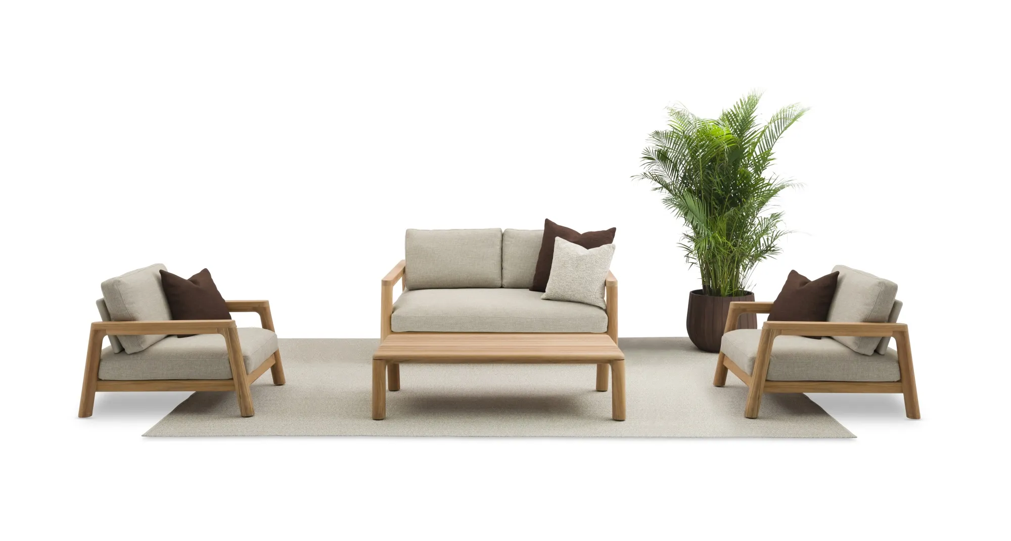 картинка Комплект лаунж мебели натуральный/бежевый, тик Коста №1