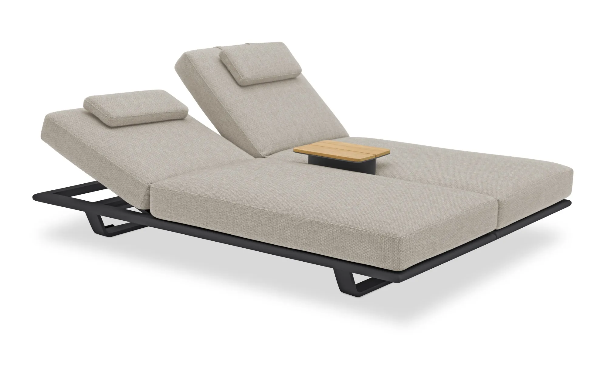 картинка Комплект лежаков антрацит/серый, алюминий/тик Готланд