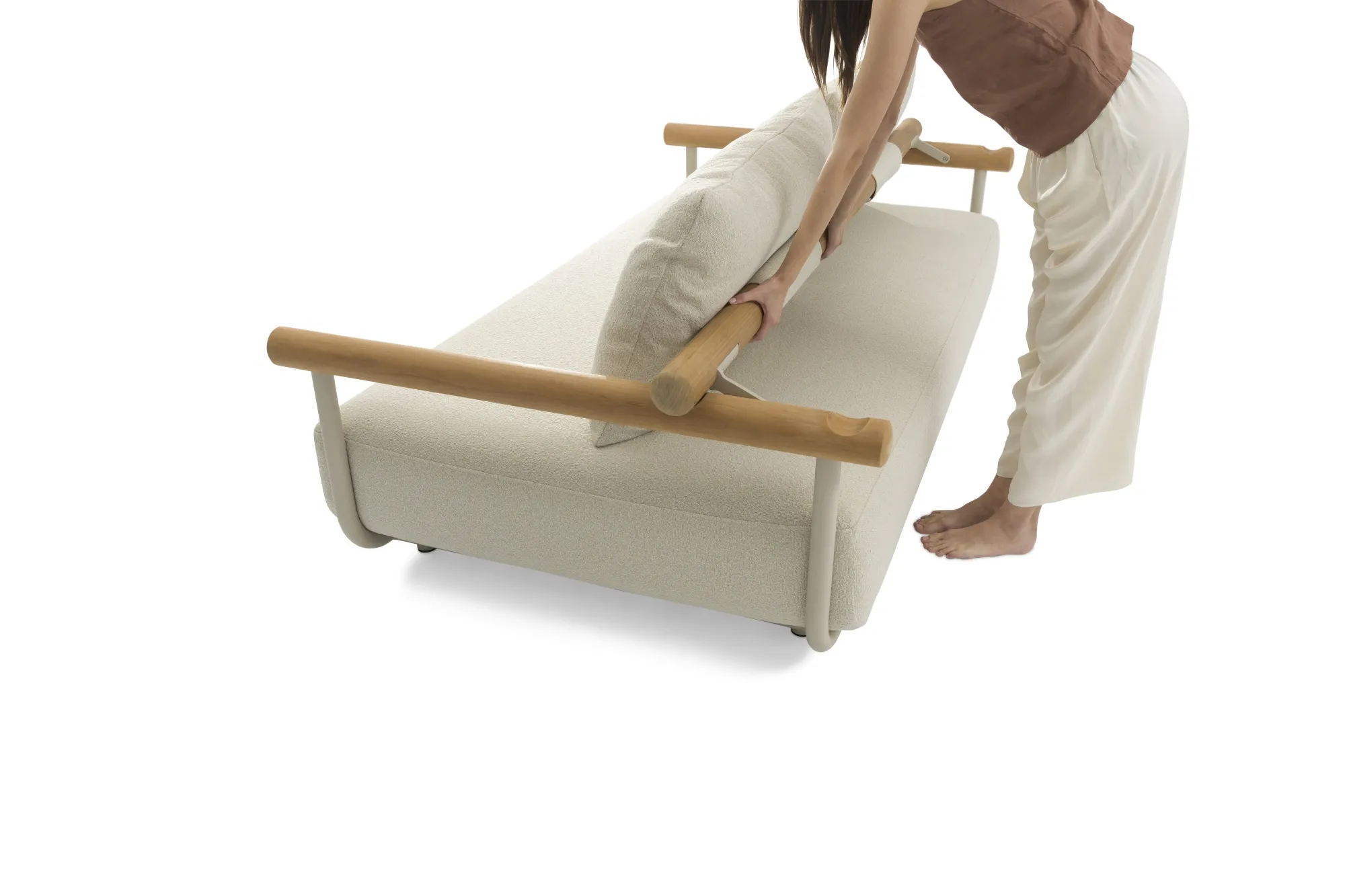 картинка Комплект лаунж мебели бежевый, алюминий/тик Абиску