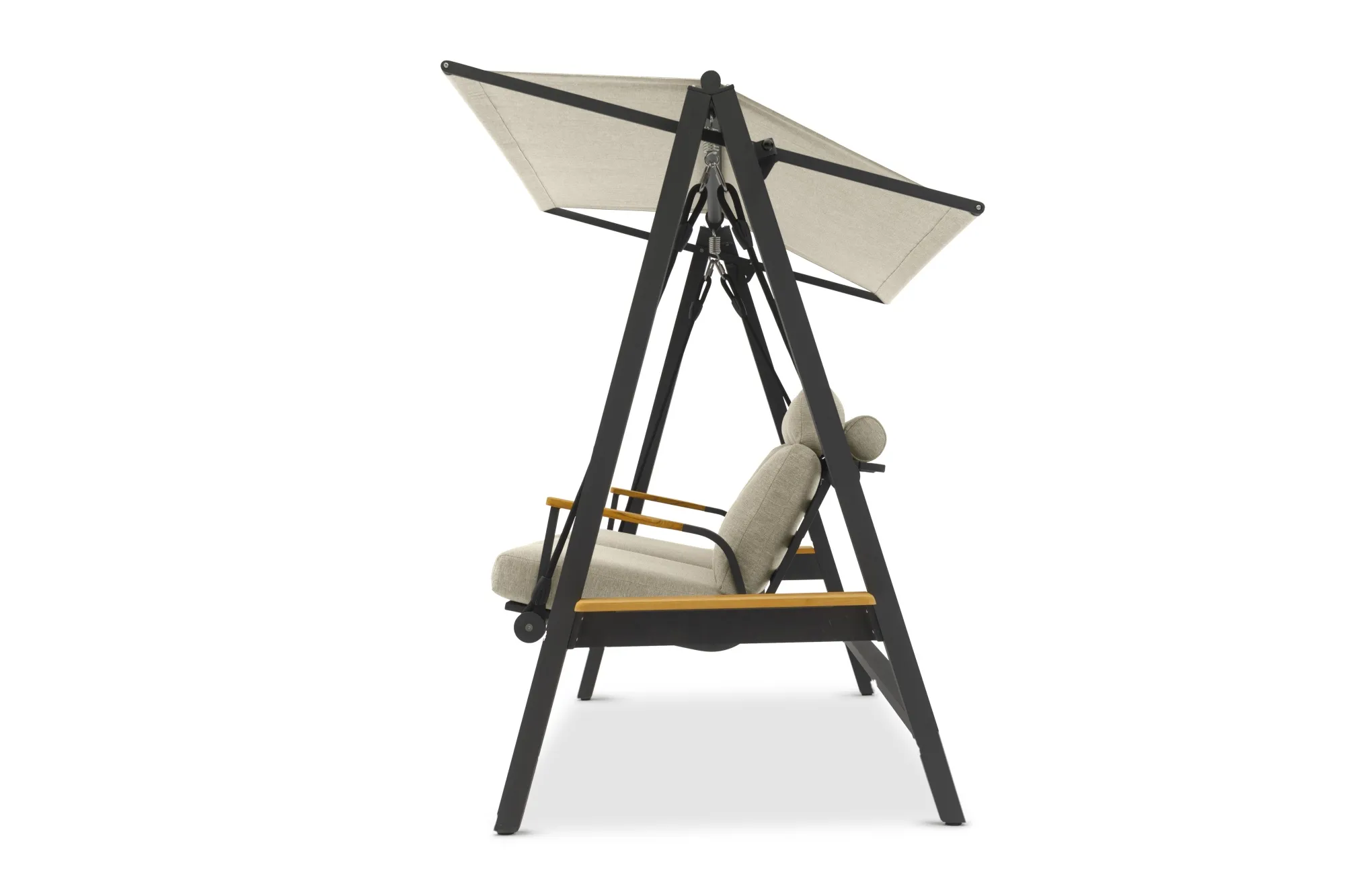 картинка Качели антрацит/светло-серый, алюминий/тик Мальмо