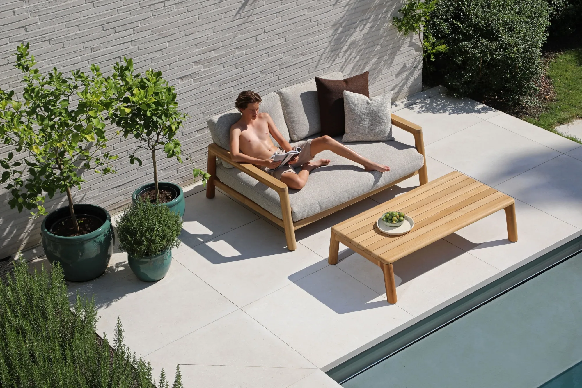 картинка Комплект лаунж мебели натуральный/бежевый, тик Коста №1