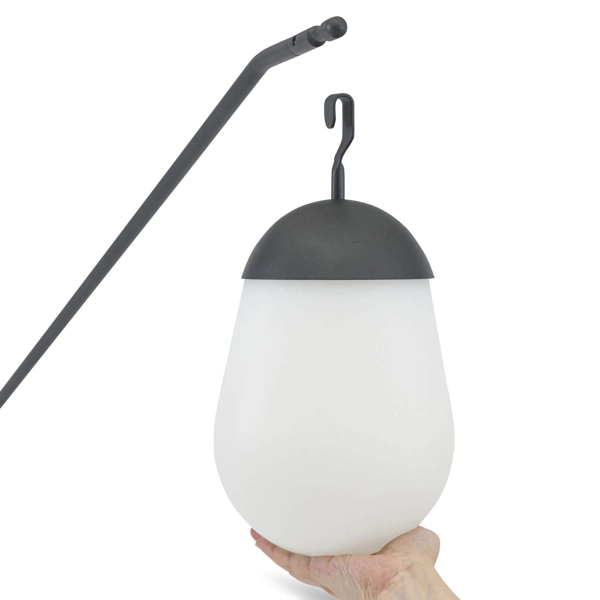 картинка Торшер антрацит/натуральный, алюминий/тик Сольна №1