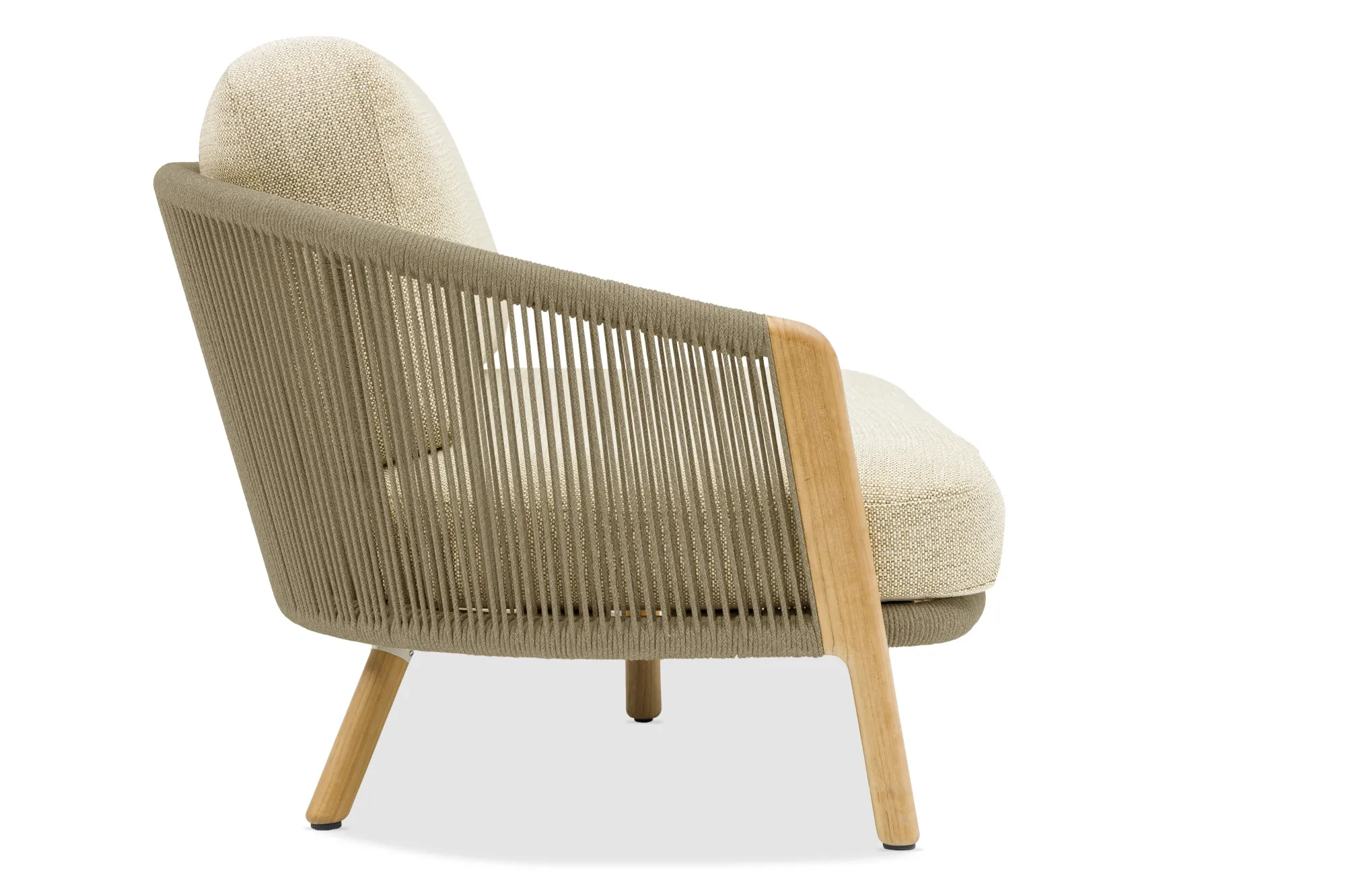 картинка Комплект лаунж мебели бежевый/светло-коричневый, тик/алюминий/веревка Авеста №1