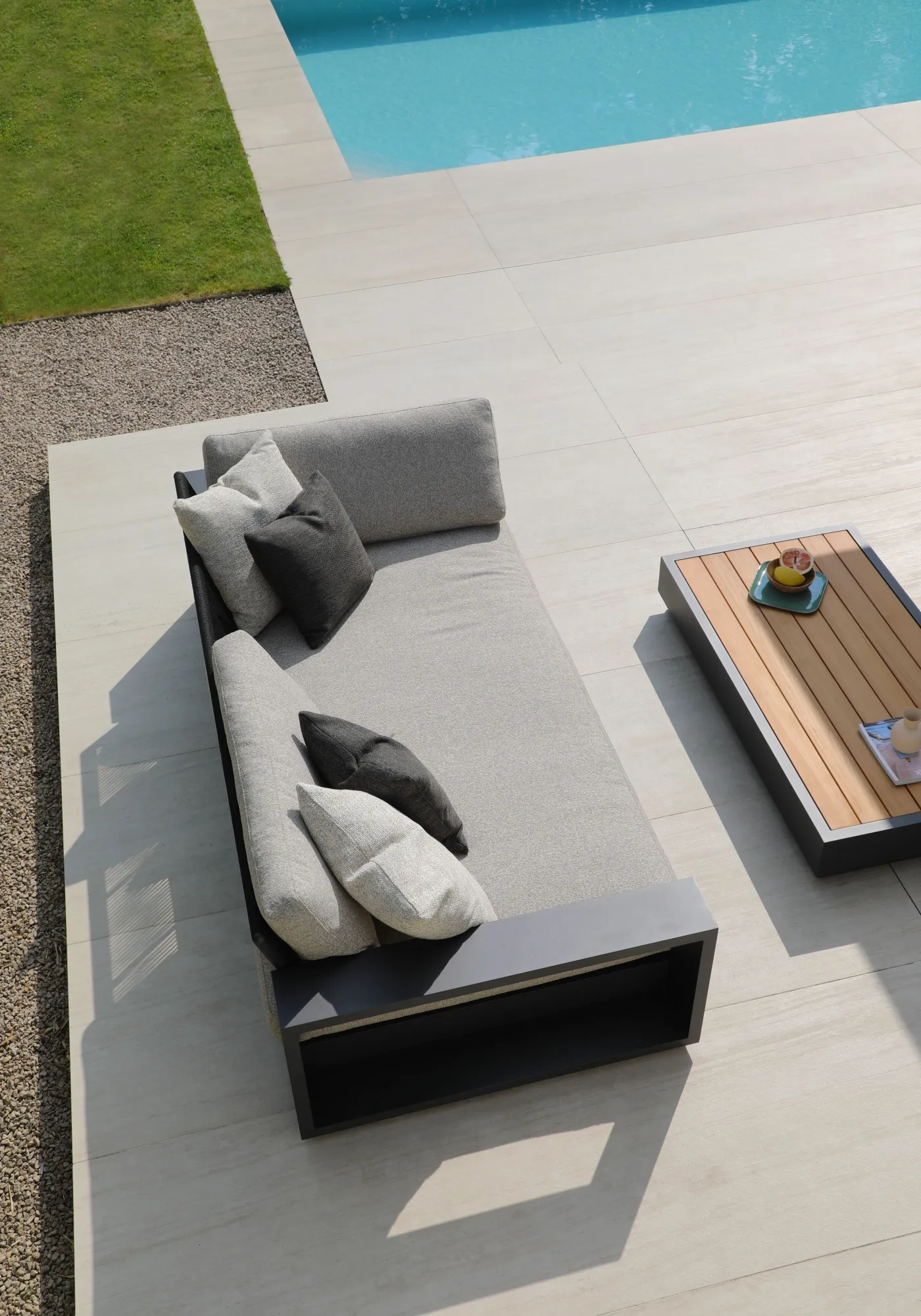 картинка Комплект лаунж мебели антрацит/серый, алюминий/олефин Истад №2