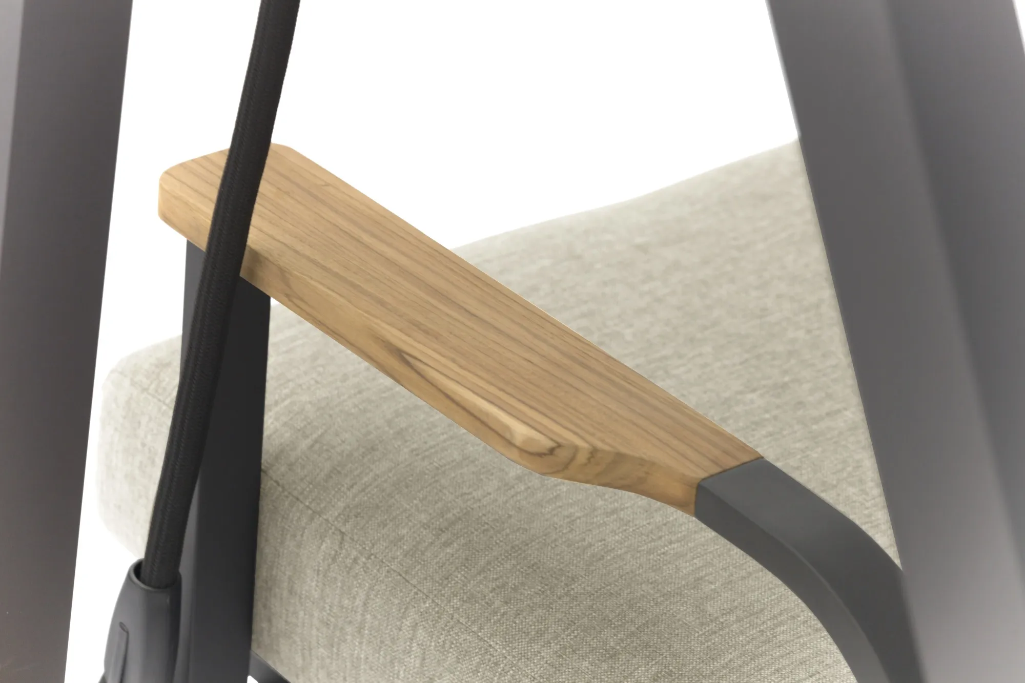 картинка Качели антрацит/светло-серый, алюминий/тик Мальмо