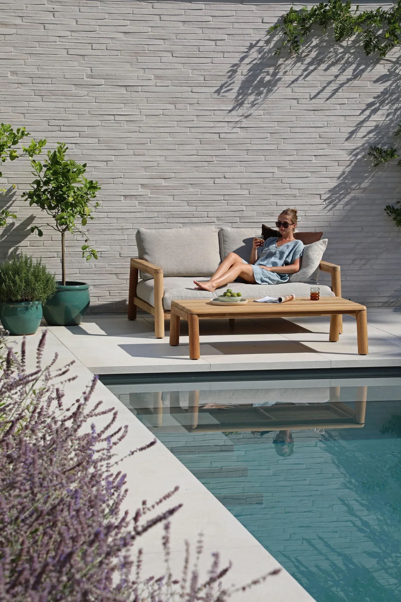 картинка Комплект лаунж мебели натуральный/бежевый, тик Коста №1