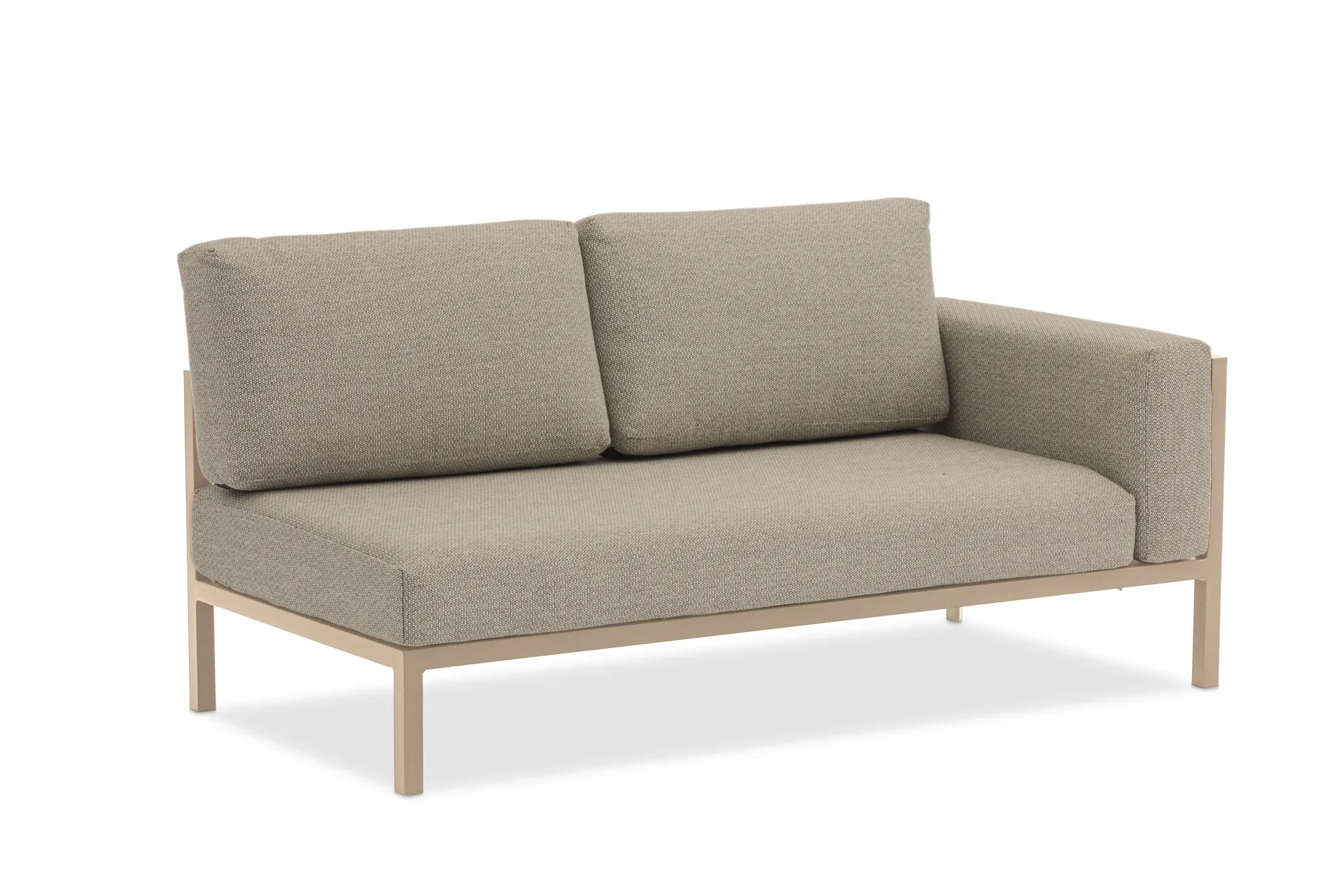 картинка Диван бежевый/коричневый, алюминий Стокгольм №2