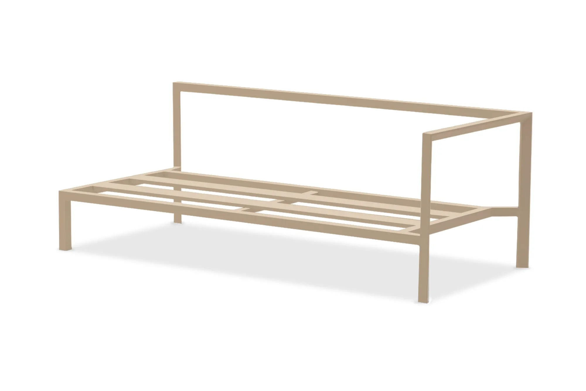 картинка Диван бежевый/коричневый, алюминий Стокгольм №2