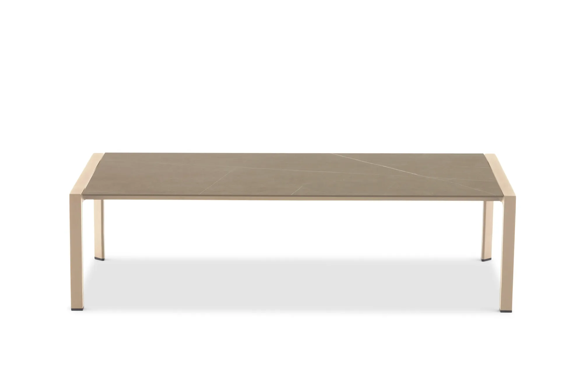 картинка Стол кофейный бежевый, алюминий/закаленное стекло с керамической печатью Стокгольм