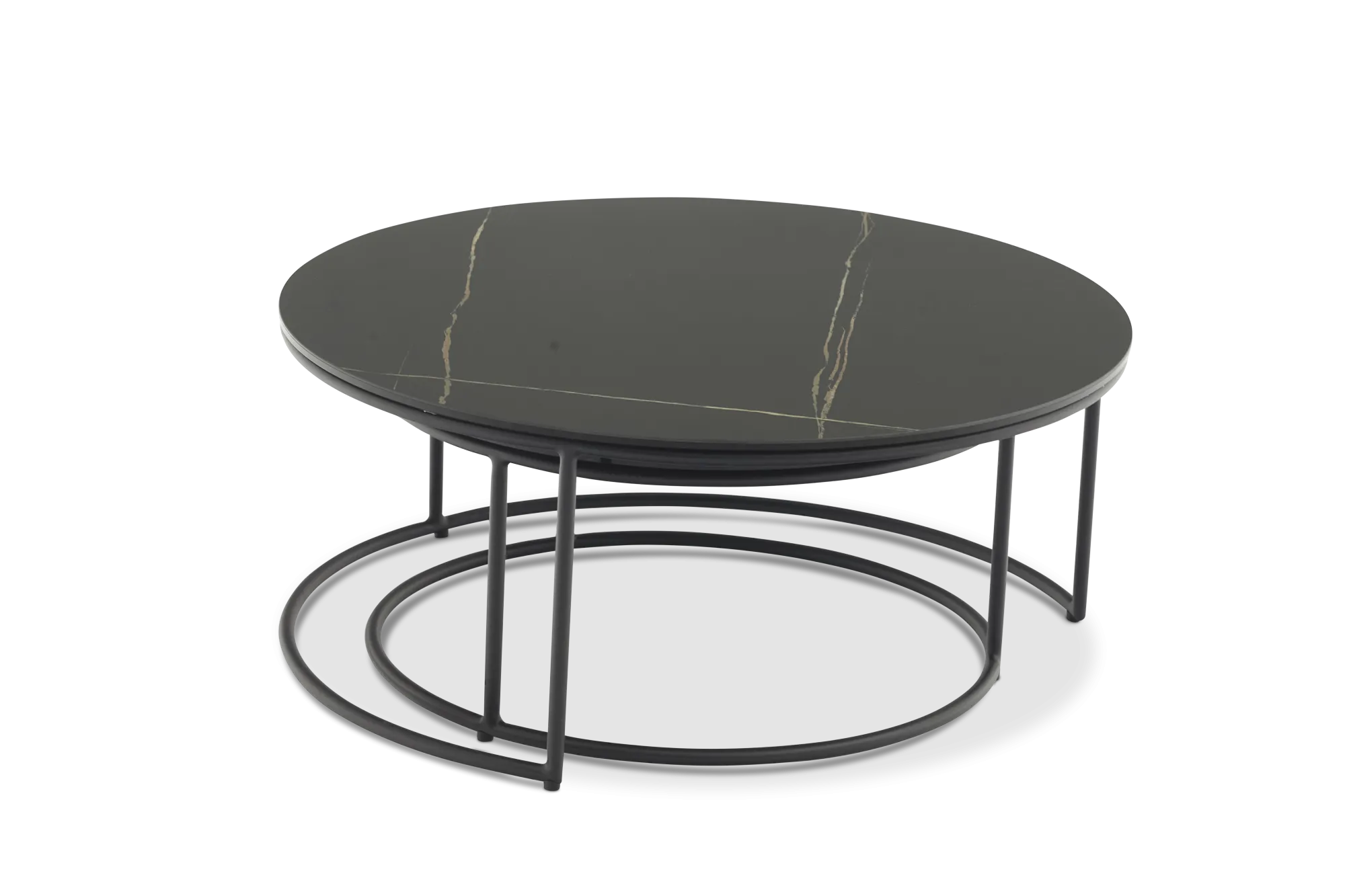 картинка Стол кофейный антрацит, алюминий/спеченный камень Флен