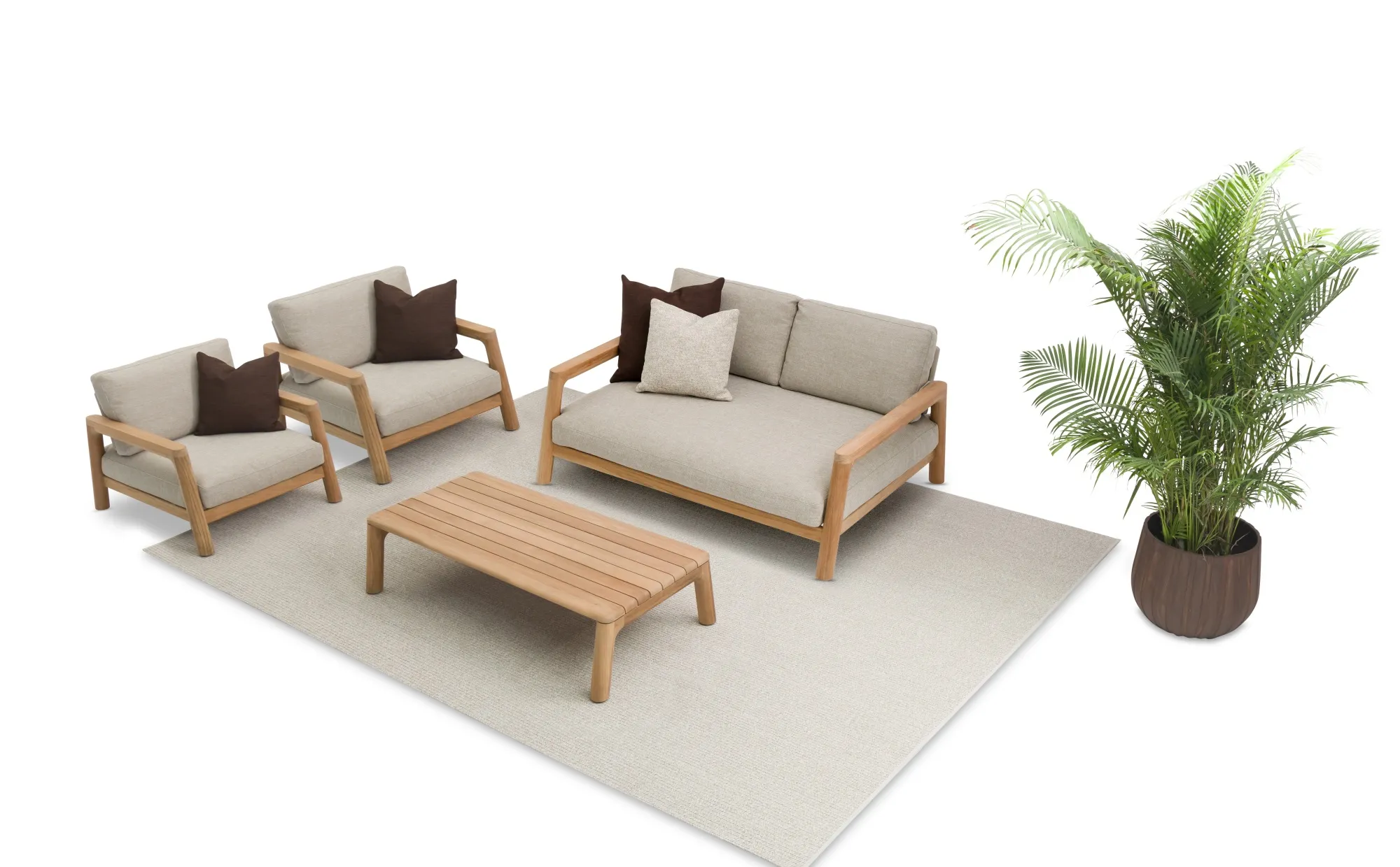 картинка Комплект лаунж мебели натуральный/бежевый, тик Коста №1