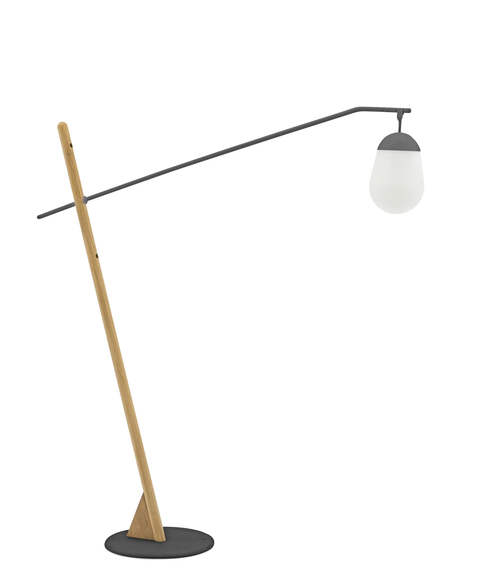 картинка Торшер антрацит/натуральный, алюминий/тик Сольна №1