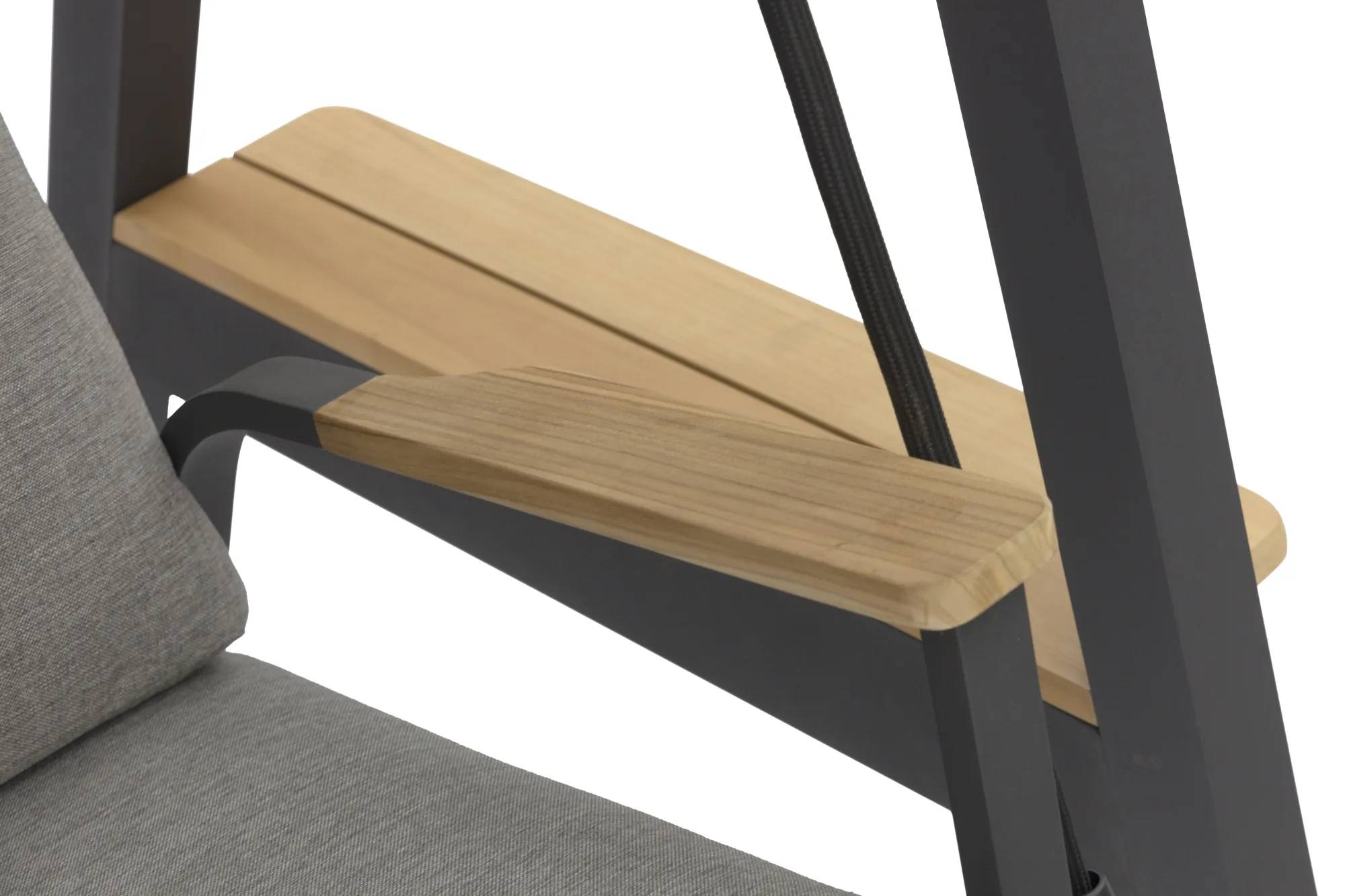 картинка Качели антрацит/серый, алюминий/тик Мальмо